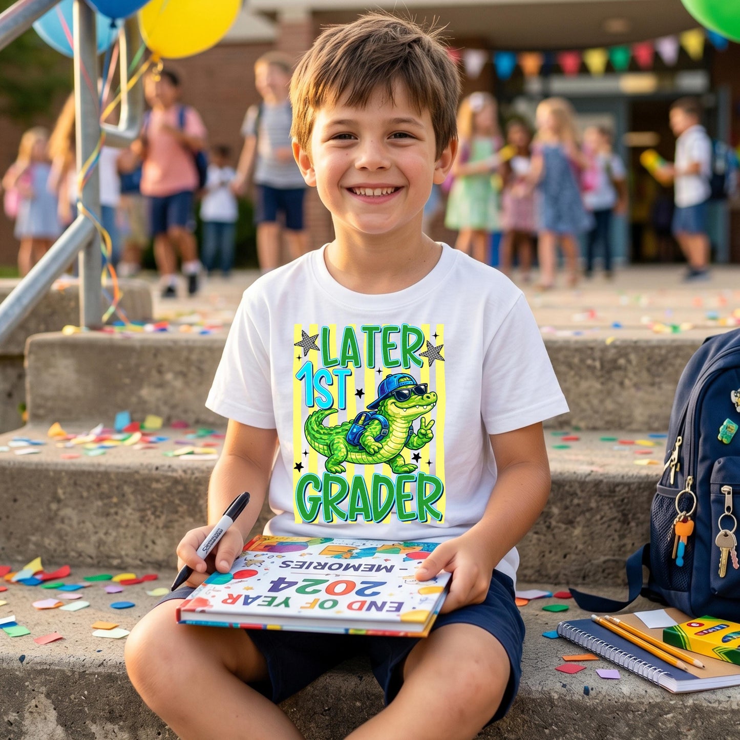 Last Day of School Shirts for Siblings, Matching Brother Sister School Tee, Kindergarten Graduation Shirt, End of School Kids Outfit