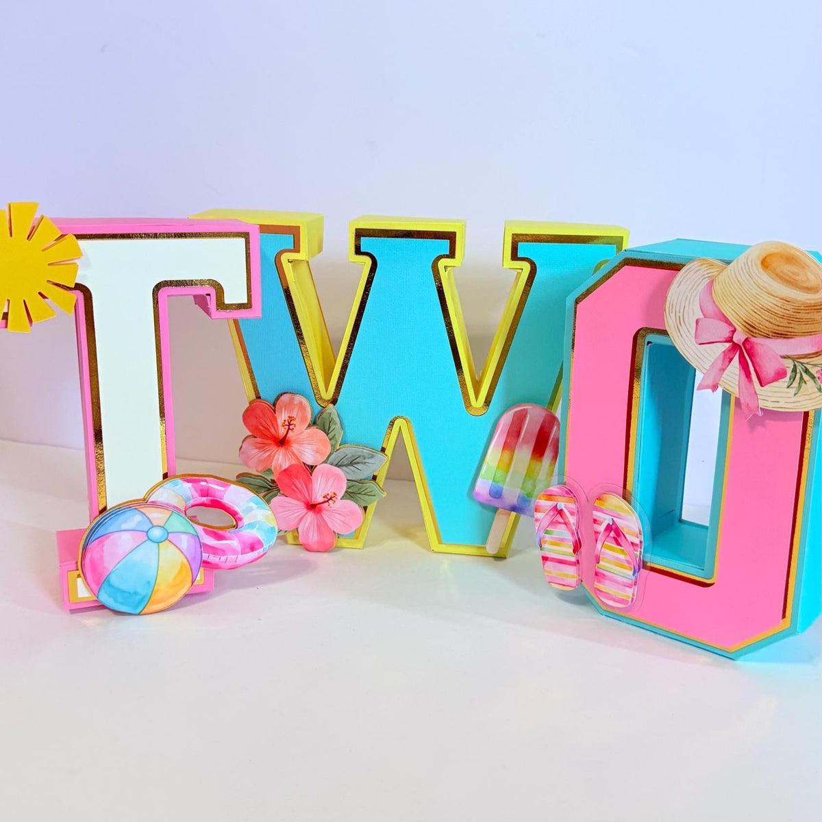 One in the Sun Cake Topper, Summer Birthday Decorations, Personalized Pool Party Cake Topper, Beach Theme Birthday