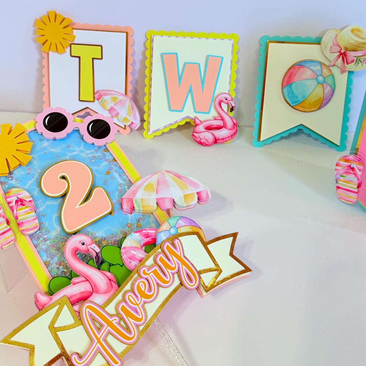 Two Cool High Chair Banner, Summer First Birthday Decorations, Pool Party Birthday Banner, Cake Smash Decor, Beach Birthday Party