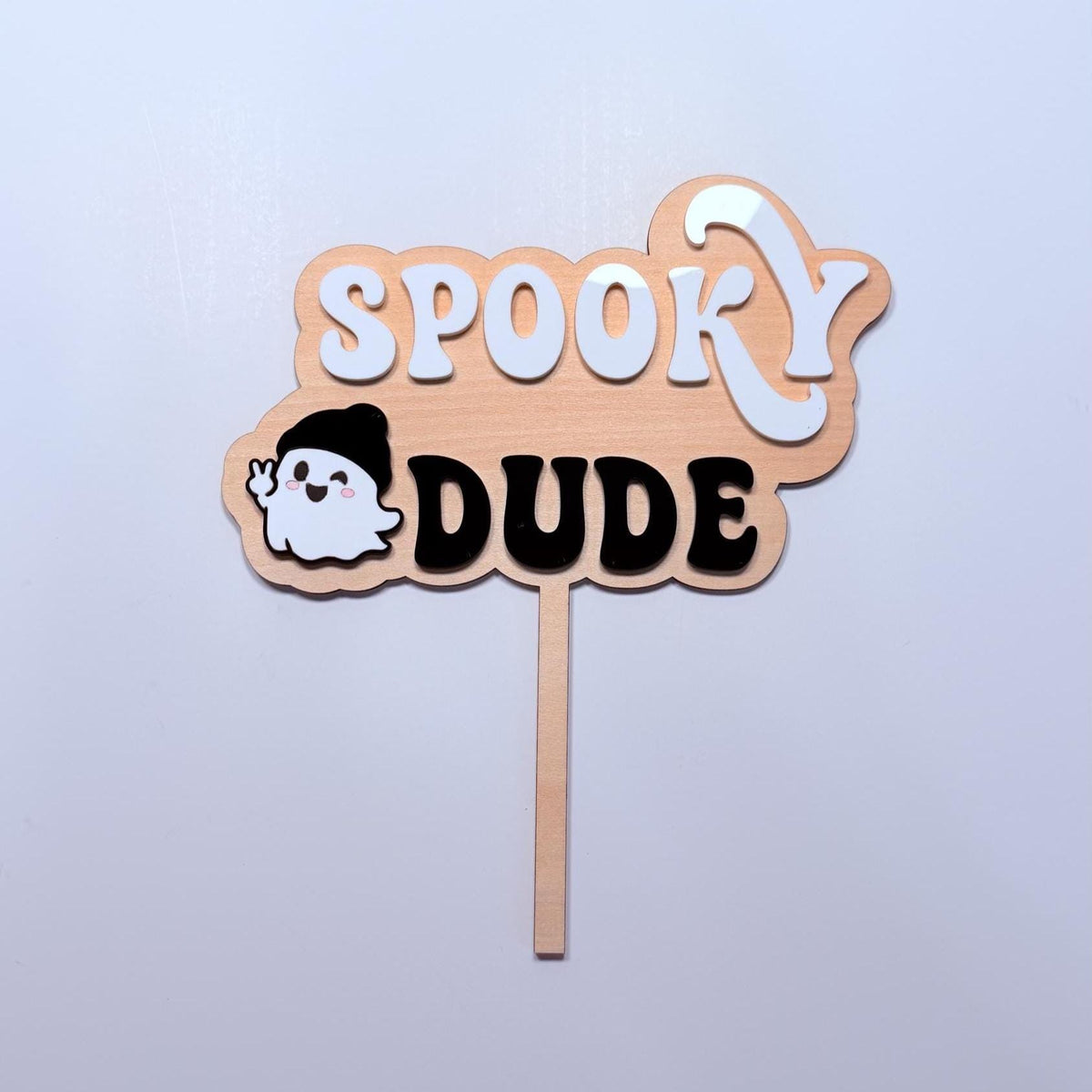 Spooky Dude Cake Topper, Halloween First Birthday Cake Decor, One Spooky Dude Ghost Topper, Boy 1st Birthday Cake Smash