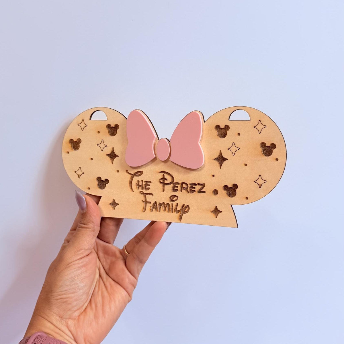 Personalized Stroller Sign, Theme Park Stroller Tag, Engraved Wooden Family Name Sign, Lightweight Stroller Identifier, Stroller Spotter.