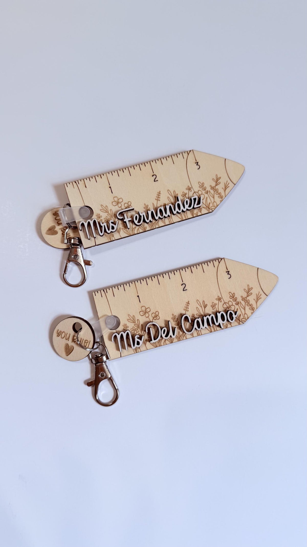 Personalized Teacher Keychain, Wooden Pencil Name Keychain, Teacher Appreciation Gift, Back to School Gift, Custom Educator Bag Charm