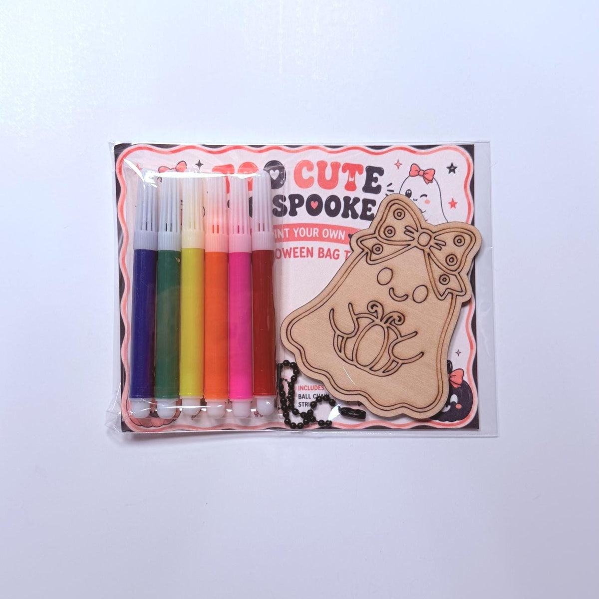 Halloween Paint Kit for Kids, Wood Ghost Craft Kit, Halloween Party Favor, Classroom Halloween Activity, Paint Your Own Ghost