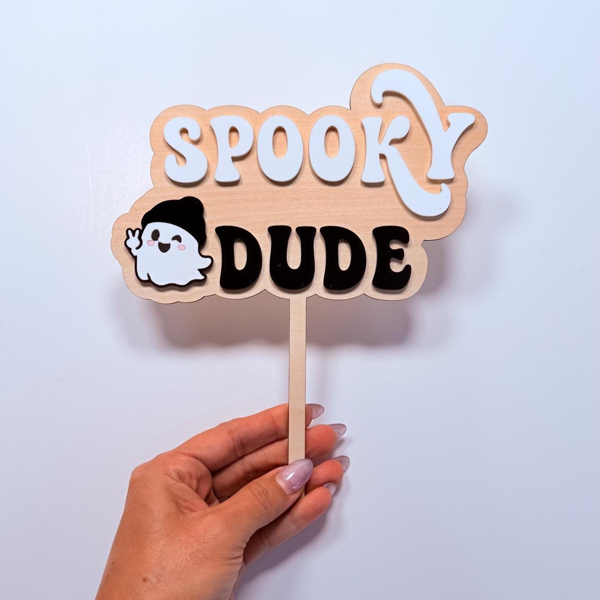 Spooky Dude Cake Topper, Halloween First Birthday Cake Decor, One Spooky Dude Ghost Topper, Boy 1st Birthday Cake Smash