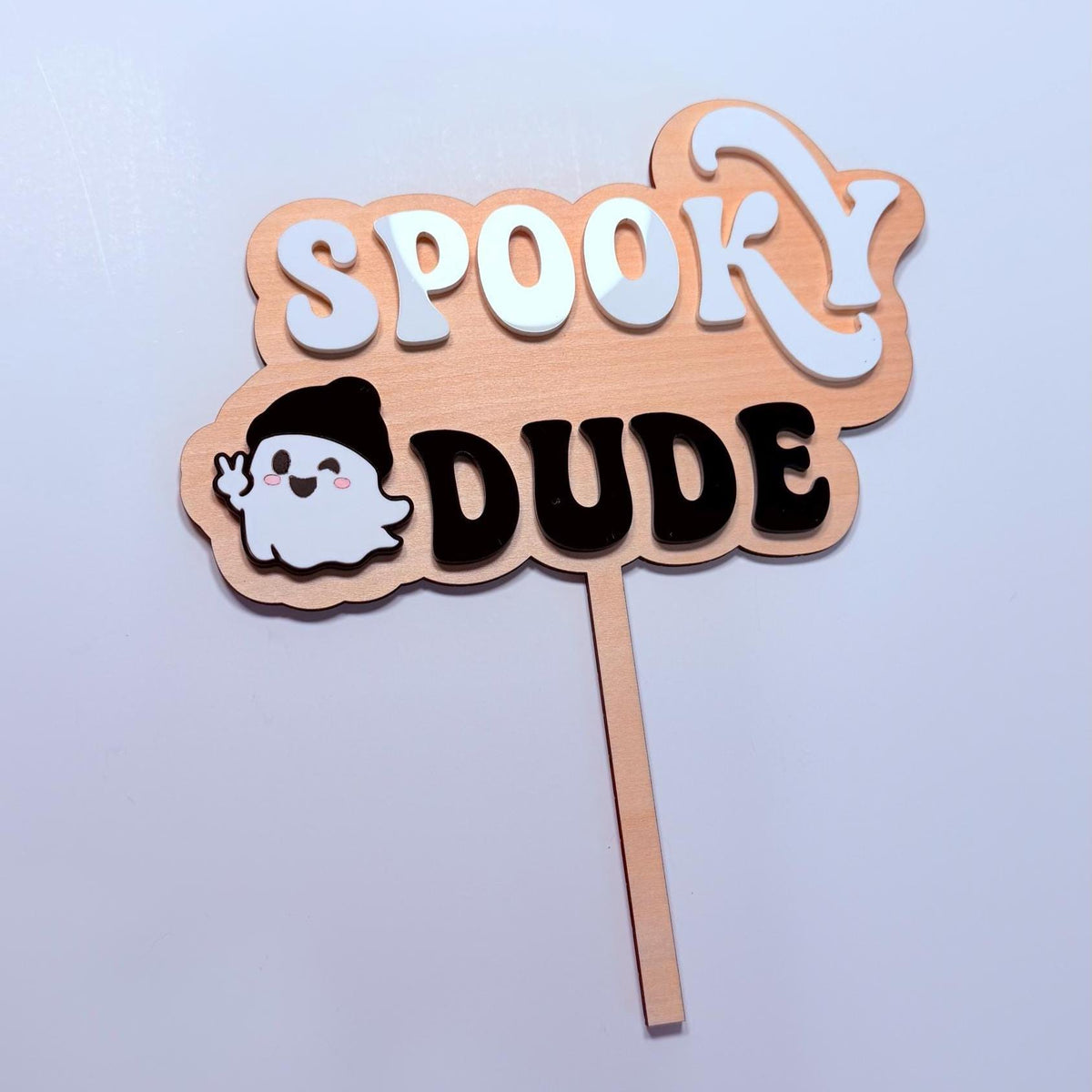 Spooky Dude Cake Topper, Halloween First Birthday Cake Decor, One Spooky Dude Ghost Topper, Boy 1st Birthday Cake Smash