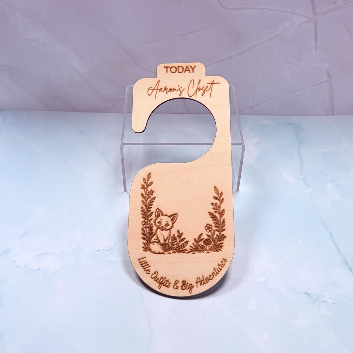 Woodland Baby Closet Dividers, Wooden Nursery Clothes Organizer, Baby Clothes Size Dividers, Personalized Baby Shower Gift